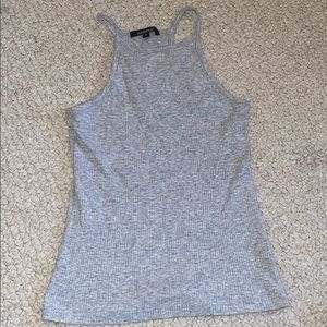 Gray ribbed tank // Size: S